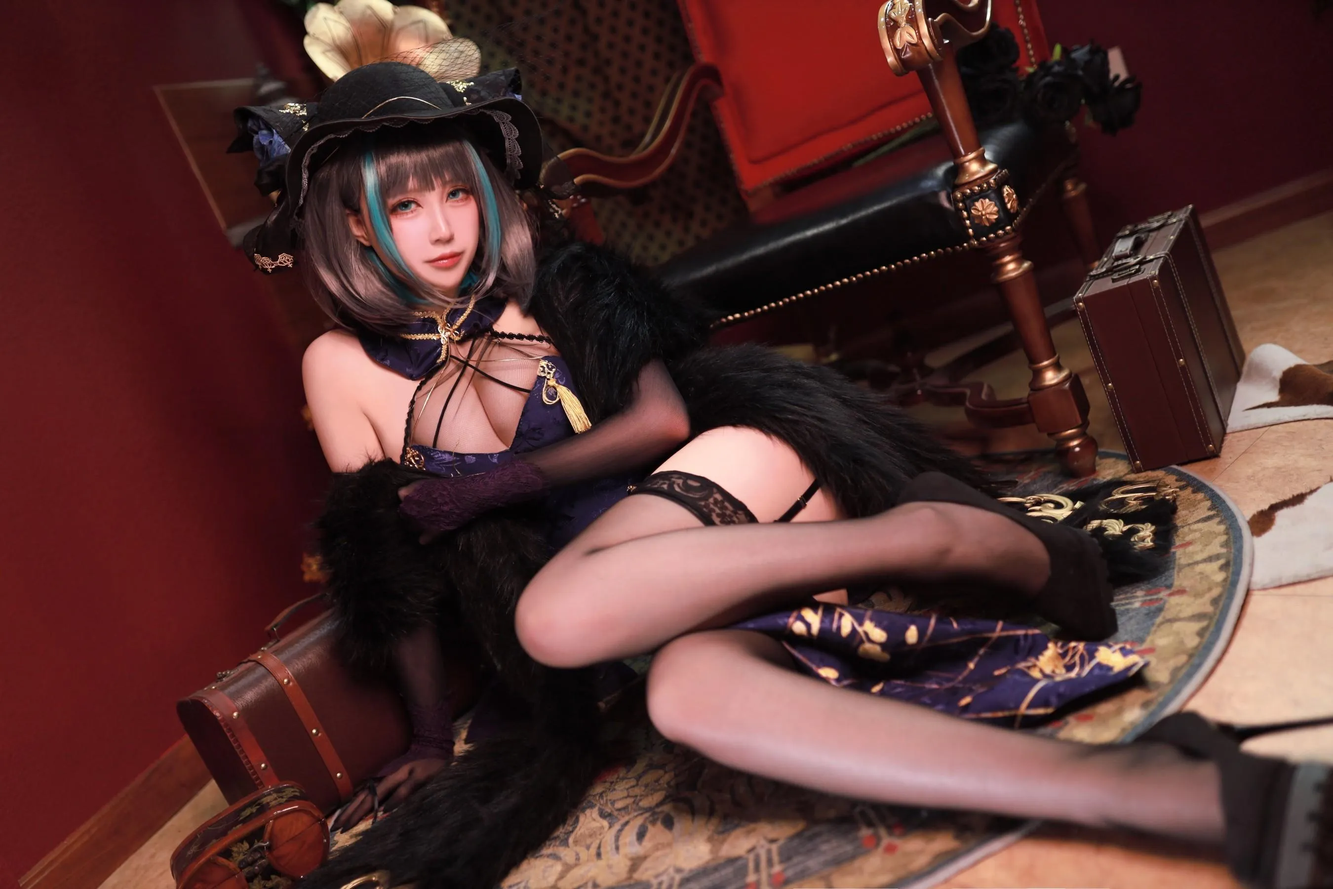 黑白御猫 – NO.07 柴郡旗袍 [37P]插图4